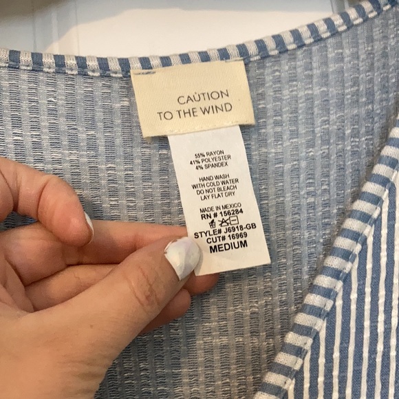 LAST CHANCE blue and white midi dress - Picture 4 of 4